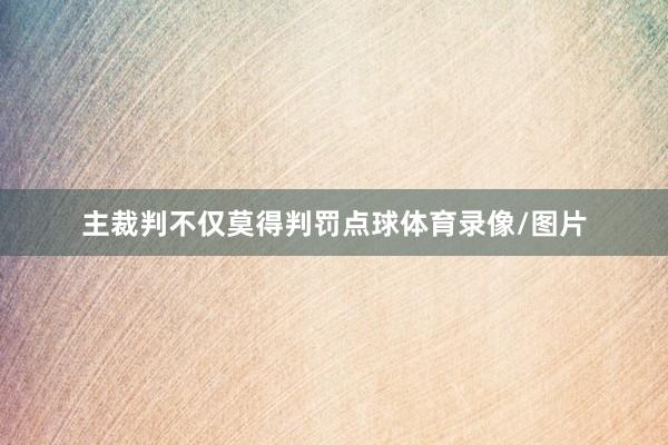 主裁判不仅莫得判罚点球体育录像/图片