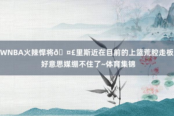 WNBA火辣悍将🤣里斯近在目前的上篮荒腔走板 好意思媒绷不住了~体育集锦