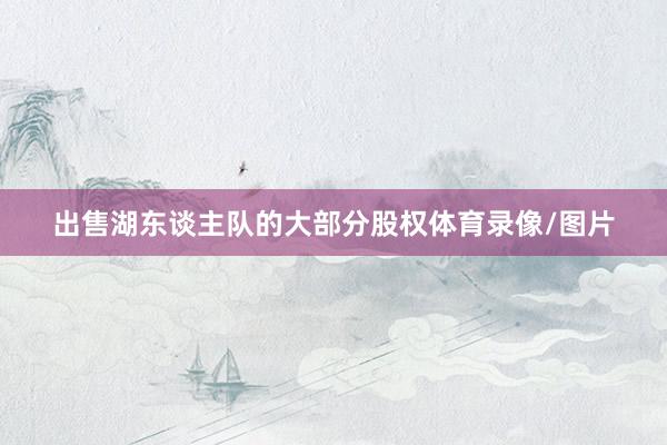 出售湖东谈主队的大部分股权体育录像/图片
