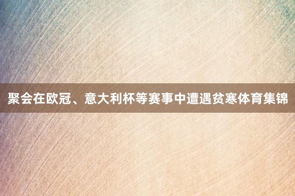 聚会在欧冠、意大利杯等赛事中遭遇贫寒体育集锦