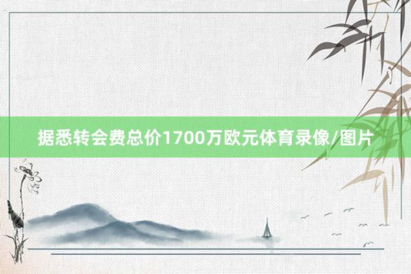 据悉转会费总价1700万欧元体育录像/图片
