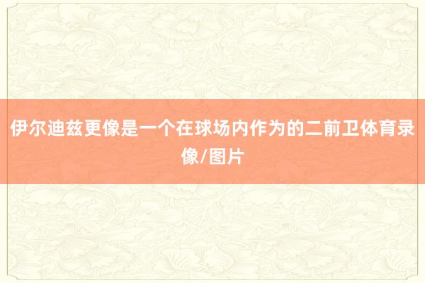 伊尔迪兹更像是一个在球场内作为的二前卫体育录像/图片