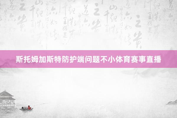 斯托姆加斯特防护端问题不小体育赛事直播