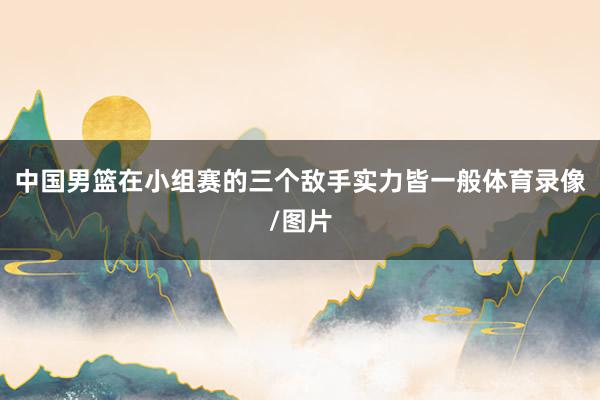 中国男篮在小组赛的三个敌手实力皆一般体育录像/图片