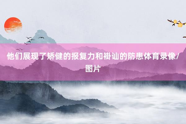 他们展现了矫健的报复力和褂讪的防患体育录像/图片