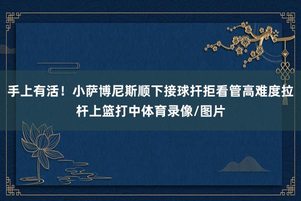 手上有活！小萨博尼斯顺下接球扞拒看管高难度拉杆上篮打中体育录像/图片