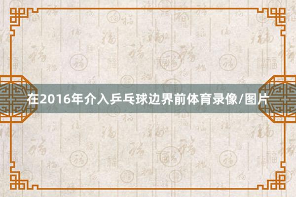 在2016年介入乒乓球边界前体育录像/图片
