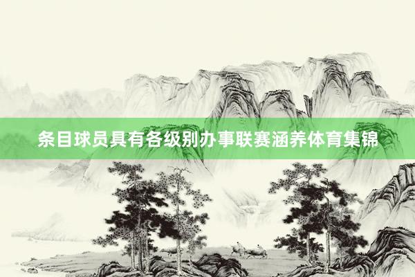 条目球员具有各级别办事联赛涵养体育集锦