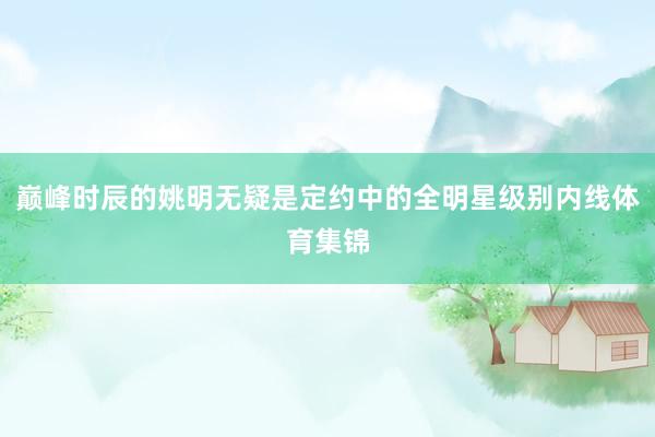 巅峰时辰的姚明无疑是定约中的全明星级别内线体育集锦