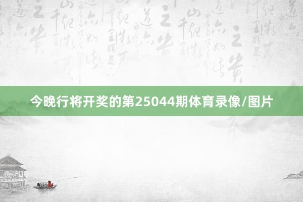 今晚行将开奖的第25044期体育录像/图片