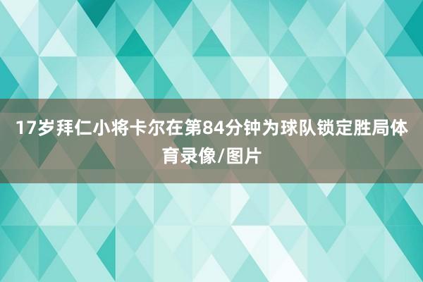 17岁拜仁小将卡尔在第84分钟为球队锁定胜局体育录像/图片