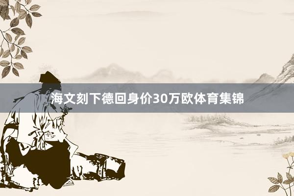 海文刻下德回身价30万欧体育集锦