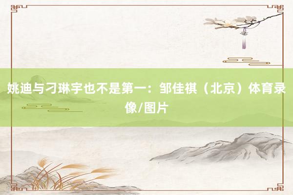 姚迪与刁琳宇也不是第一：邹佳祺（北京）体育录像/图片