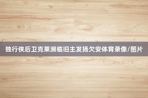 独行侠后卫克莱濒临旧主发扬欠安体育录像/图片