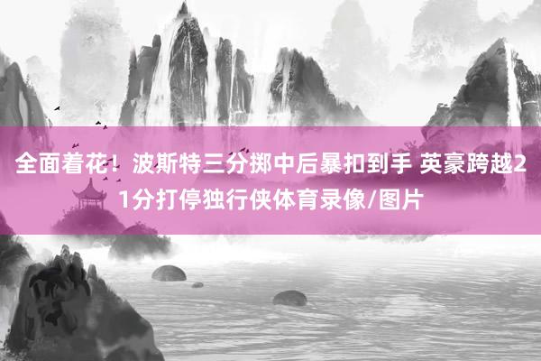 全面着花！波斯特三分掷中后暴扣到手 英豪跨越21分打停独行侠体育录像/图片