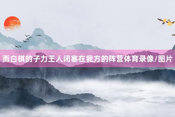 而白棋的子力王人闭塞在我方的阵营体育录像/图片