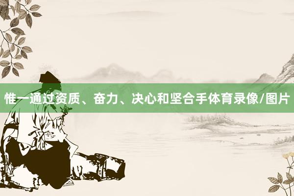 惟一通过资质、奋力、决心和坚合手体育录像/图片