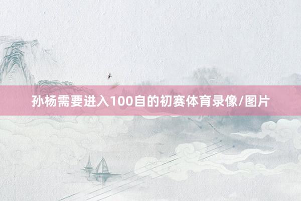 孙杨需要进入100自的初赛体育录像/图片