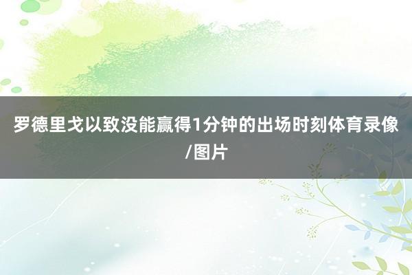 罗德里戈以致没能赢得1分钟的出场时刻体育录像/图片