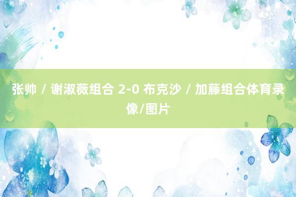 张帅 / 谢淑薇组合 2-0 布克沙 / 加藤组合体育录像/图片