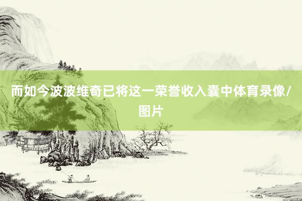 而如今波波维奇已将这一荣誉收入囊中体育录像/图片