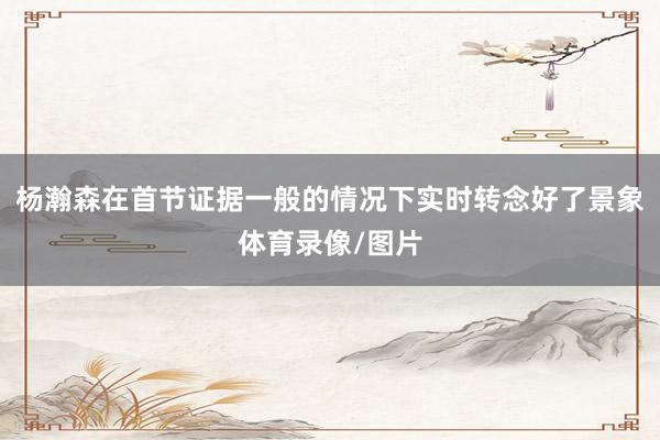 杨瀚森在首节证据一般的情况下实时转念好了景象体育录像/图片