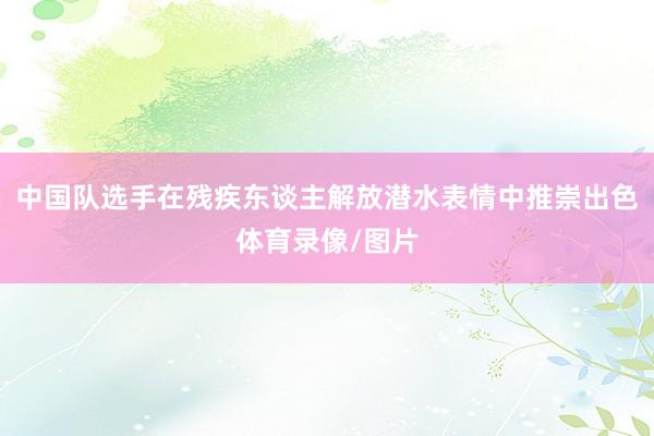 中国队选手在残疾东谈主解放潜水表情中推崇出色体育录像/图片