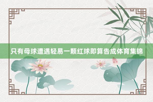 只有母球遭遇轻易一颗红球即算告成体育集锦