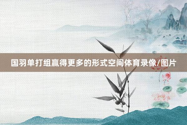 国羽单打组赢得更多的形式空间体育录像/图片