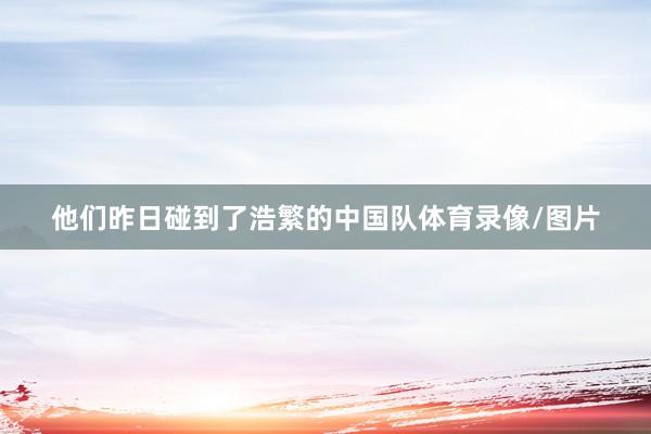他们昨日碰到了浩繁的中国队体育录像/图片