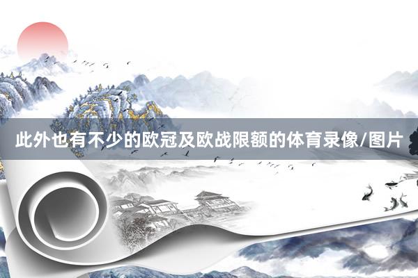 此外也有不少的欧冠及欧战限额的体育录像/图片